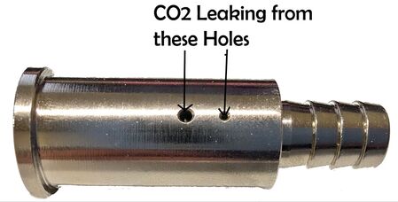 GovReg leaking CO2 from side holes